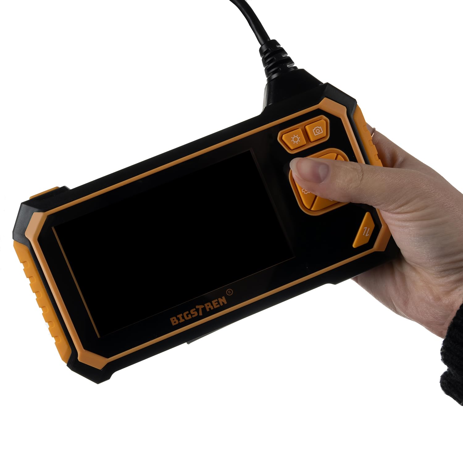 BIGSTREN Kamera endoskopowa z oświetleniem LED 5 m LCD HD 4,3" kamera inspekcyjna 19376