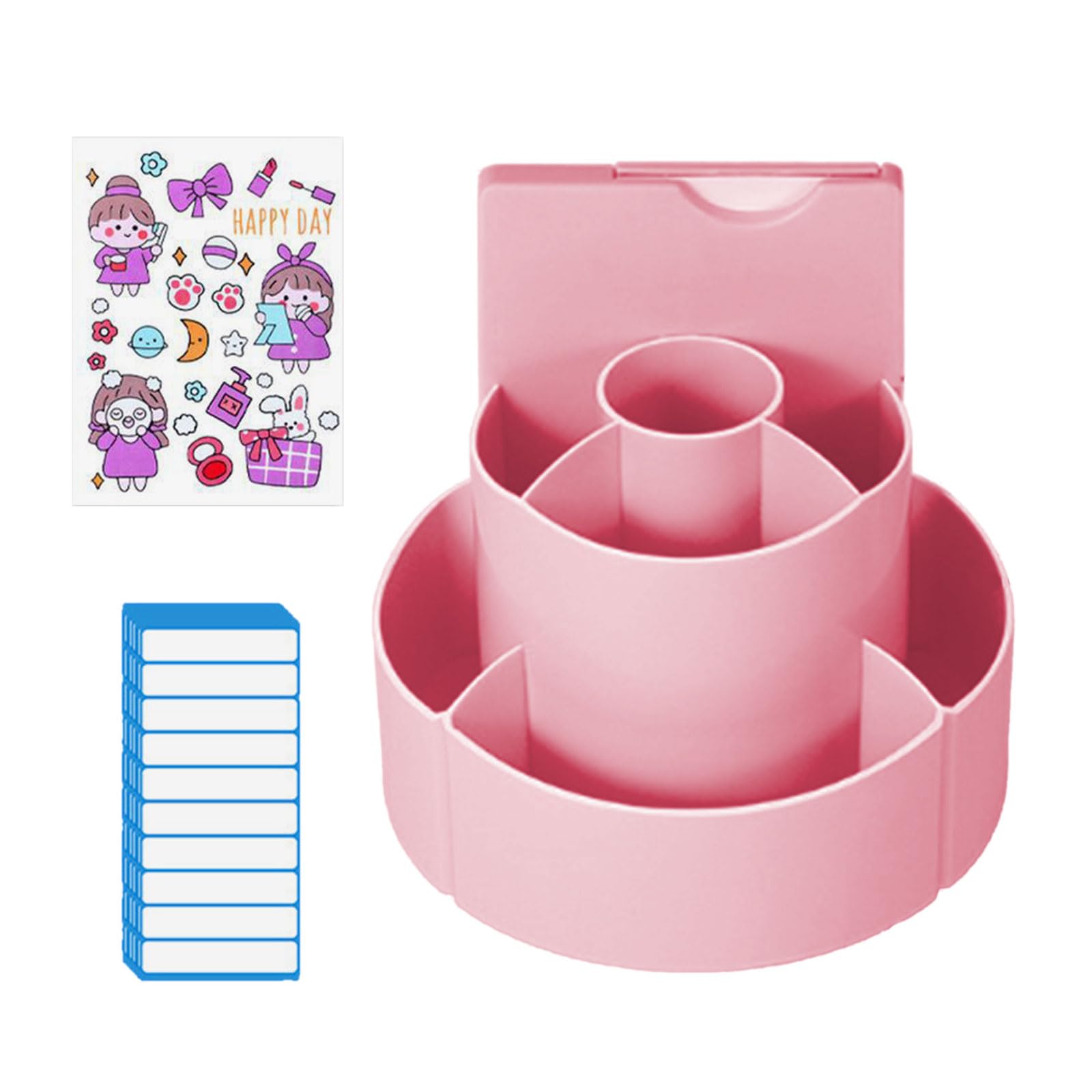 sodeber 2 in 1 Chore Chart Checklist Board Rotating Pen Holder Stationery Organisers Box Desk Organizers School Supplies Large Capacity Box