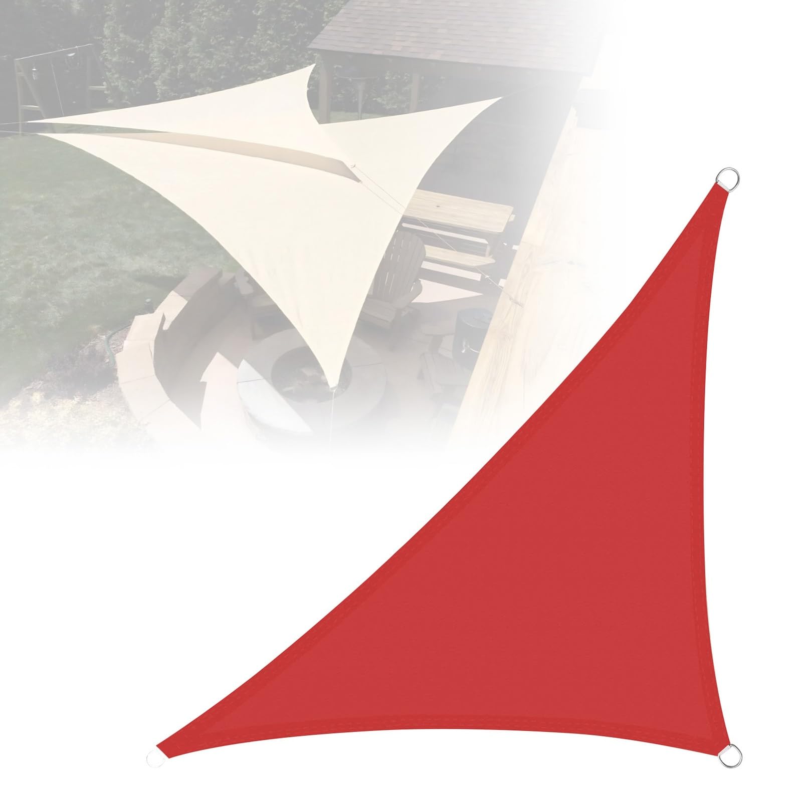 Voile d'ombrage résistant aux intempéries pour vos repas de jardin et balcon rouge