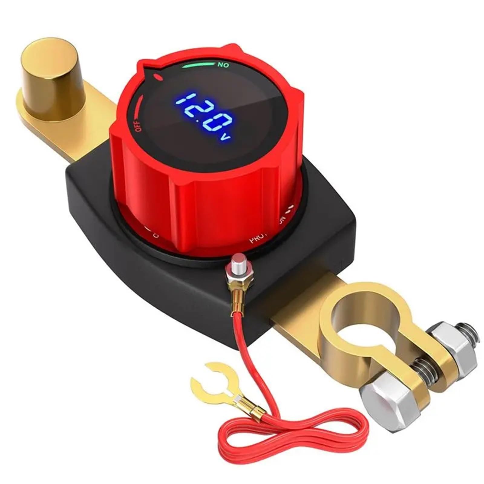 Bornes de batterie en laiton anti-décharge 12V-48V, moniteur voltmètre N62R