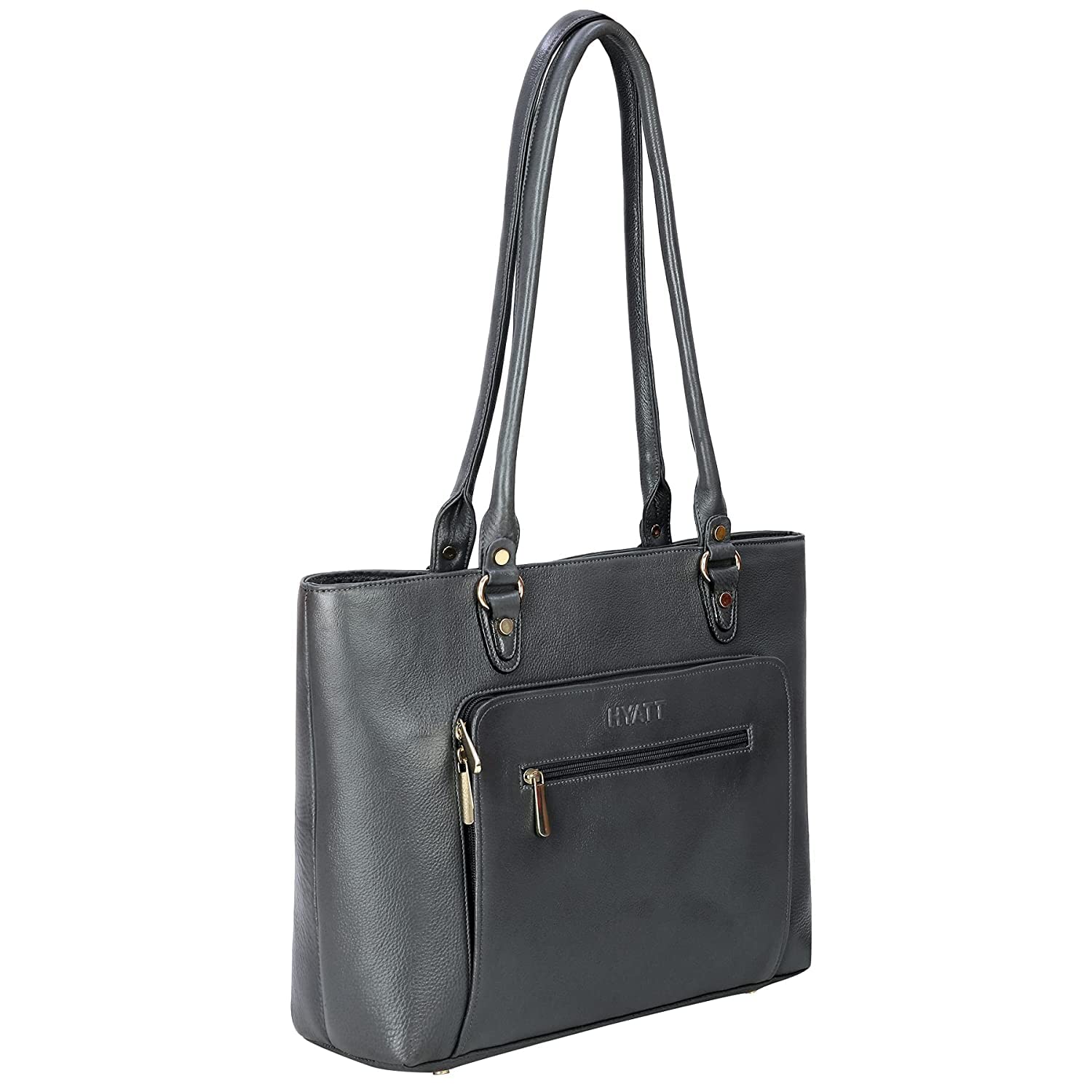 HYATT Womens Full Grain Natural Leather Stylish Latest Branded Top Handle Satchel Shoulder and Handbag Accessories of 14 Inch Laptop, MacBook For Office, Collage Use (Maroon) (B09MD827VQ) Amazon Price History, Amazon Price Tracker