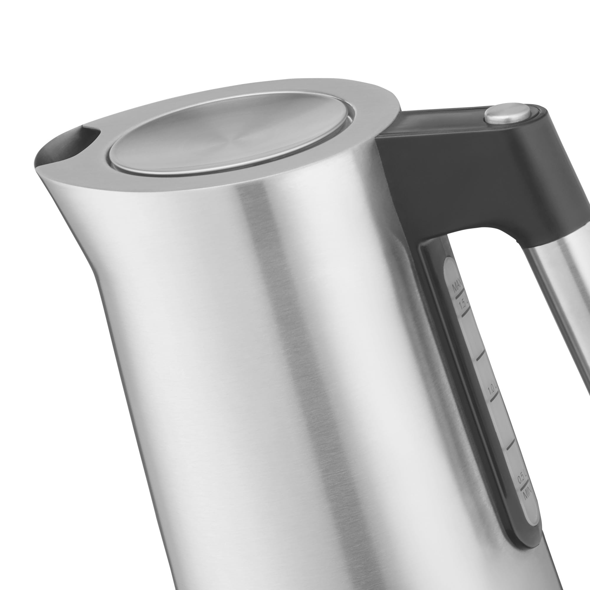 WMF Kineo Hervidor de agua con ajuste de temperatura, 1,6 l, filtro de cal, 3000 W, indicador de temperatura en vivo, hervidor eléctrico de agua de acero inoxidable mate