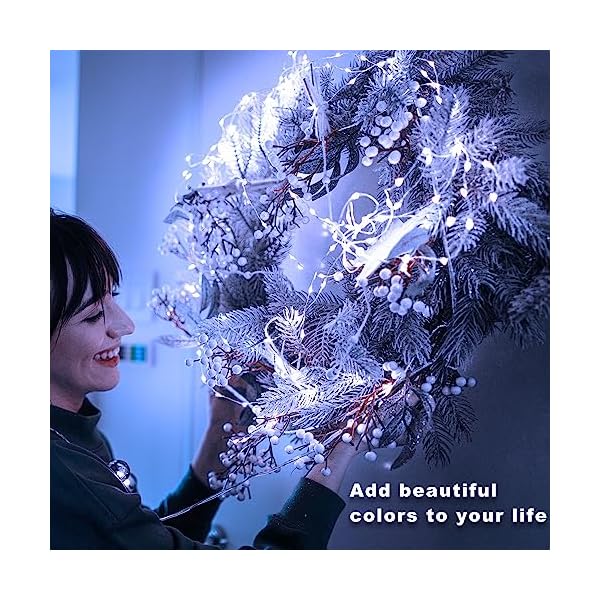 Echosari silver wire string lights fairy string lights led string lights for christmas wedding party home holiday decoration - image 4