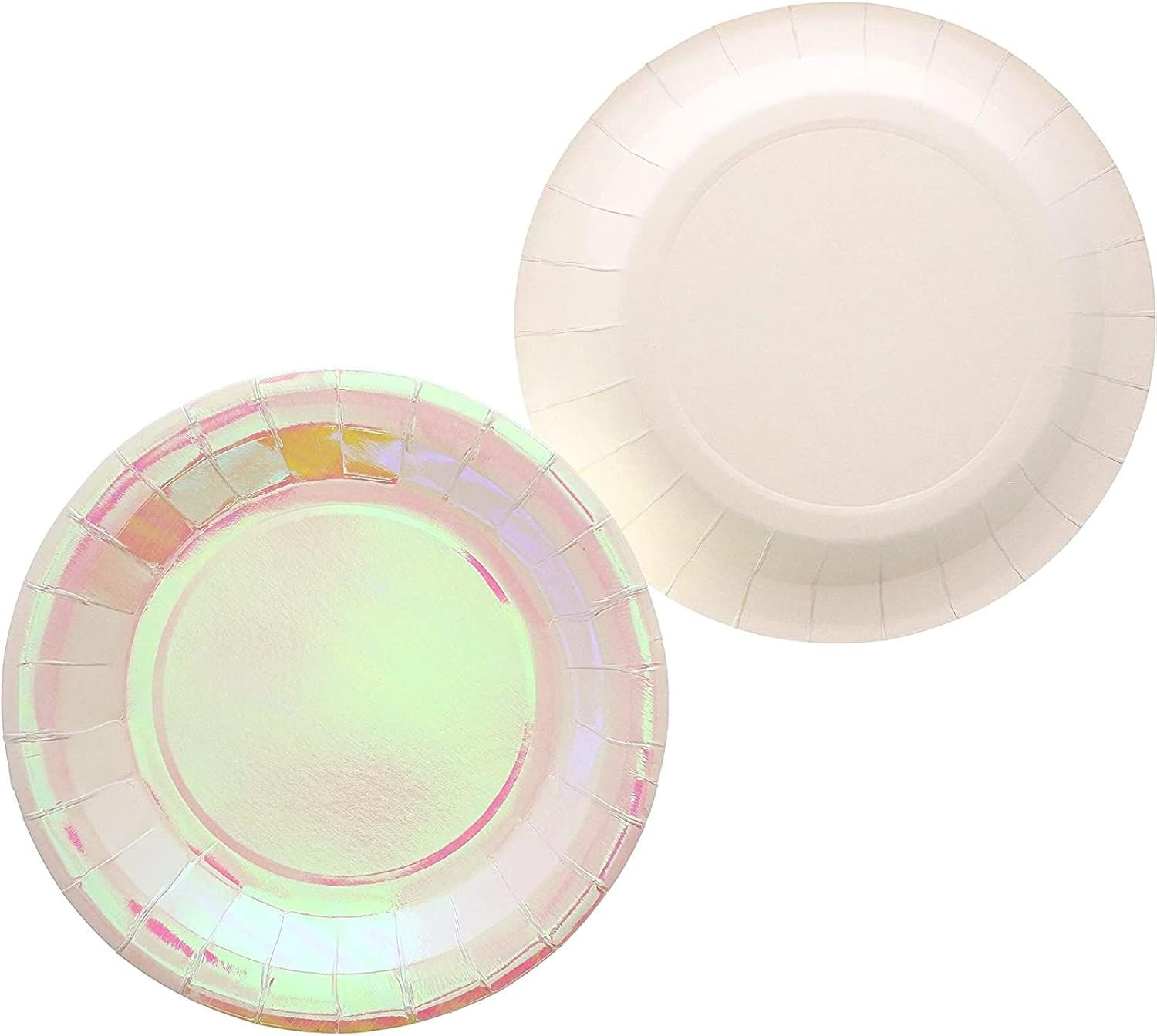 Frее Shірріng Ovеr $50 Pink Holographic Party Plates for Lunch, Dessert and Dinner (9 Inch, 48 Pack)