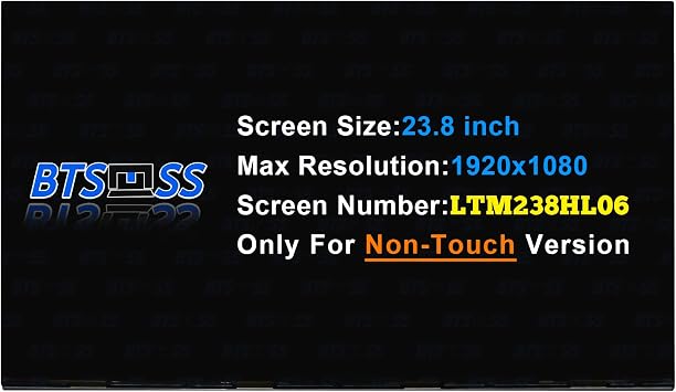 23.8" LCD Replacement for HP Eliteone 800 G3 LTM238HL06 Display Panel Screen FHD 1080P 30 Pin Only for Non-Touch Version