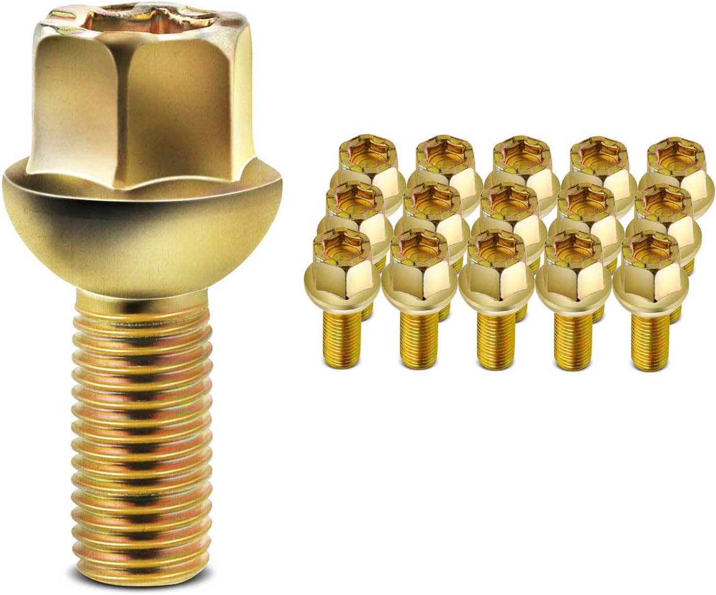 A-Premium M12-1.50 Wheel Studs Compatible with Volkswagen Jetta Passat Golf Rabbit Scirocco Quantum Corrado Audi 4000 Front and Rear Side 16-PC Set