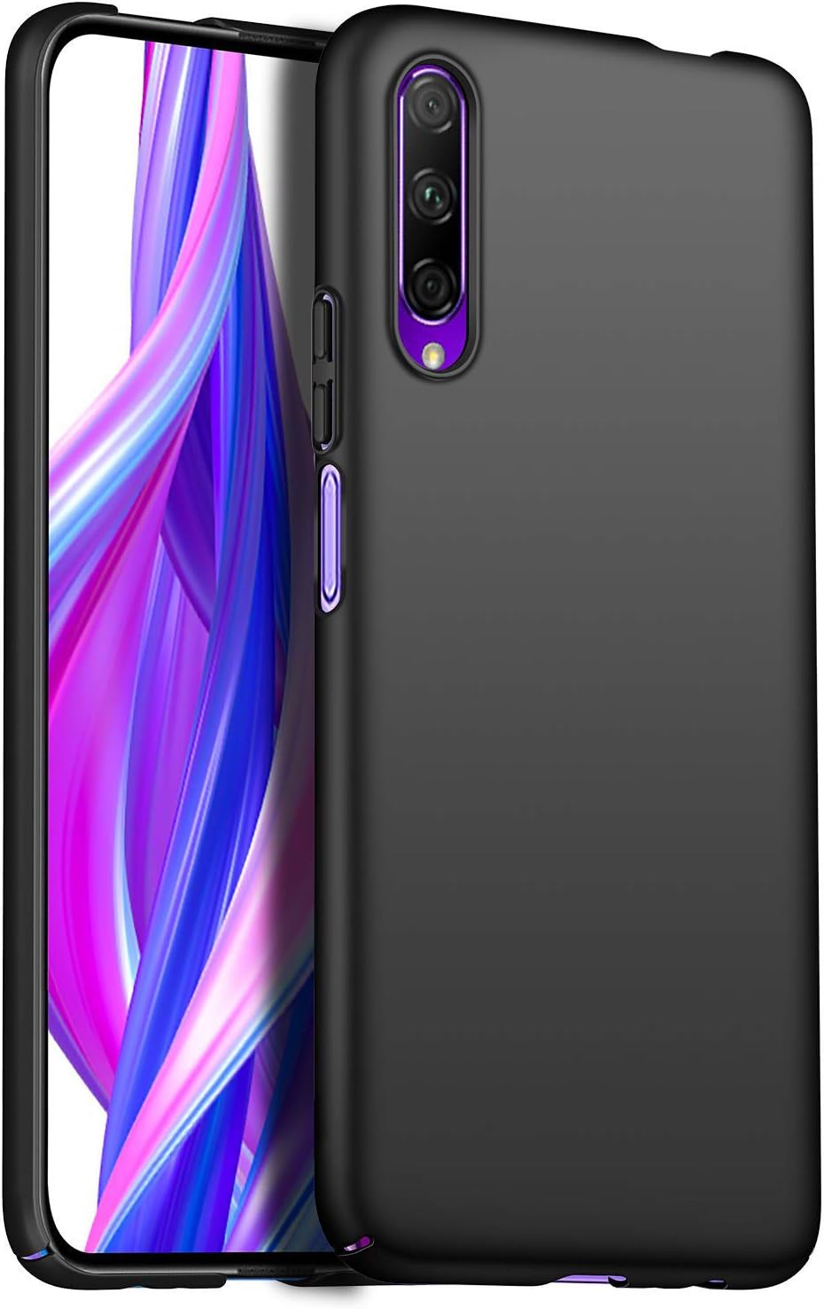 MISKQ case Compatible with Huawei P smart Pro 2019/Huawei Y9S/Honor 9X/Honor 9X Pro,All-inclusive hard shell heat dissipation anti-fingerprint anti-slip anti-fall mobile phone case(black)