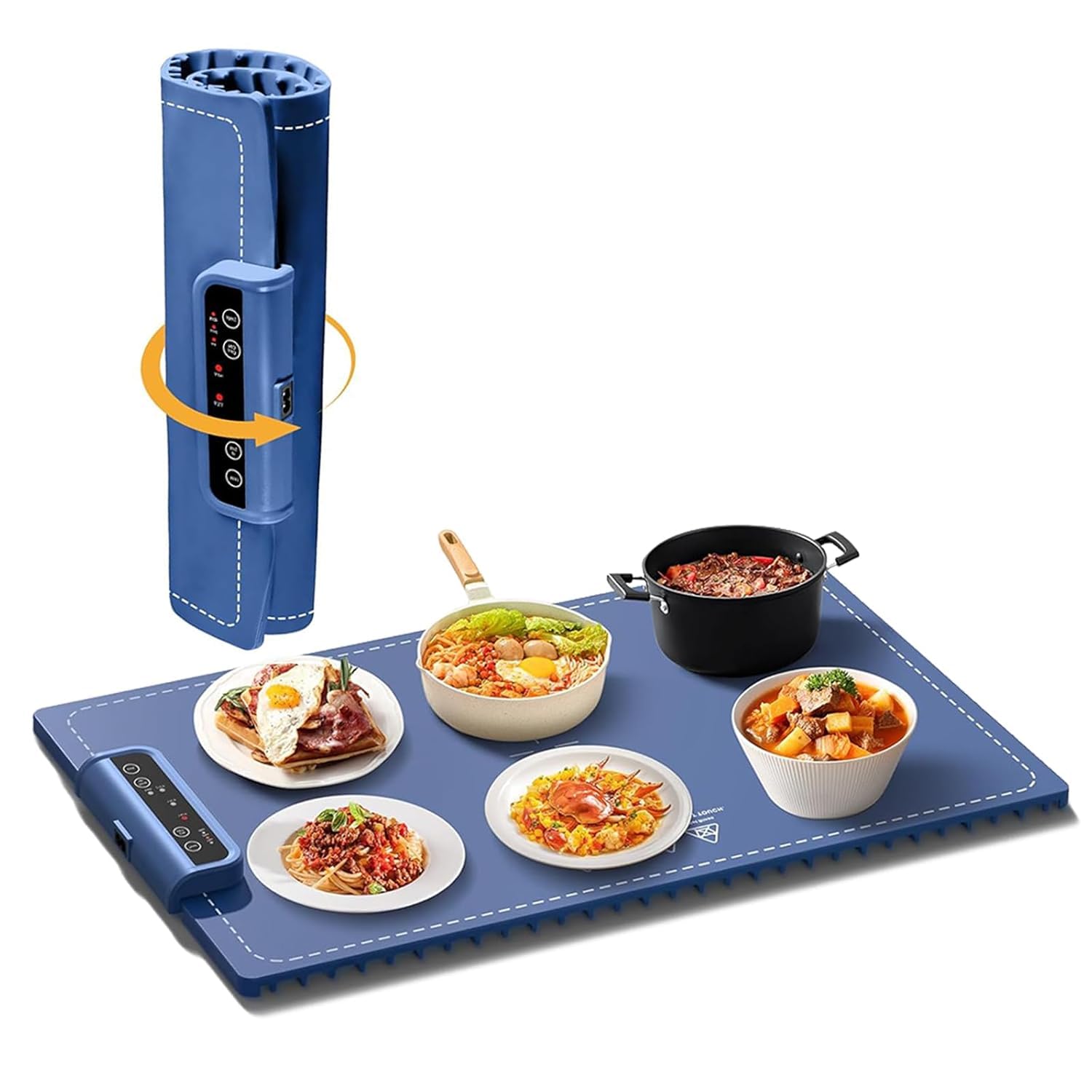 Jukmen New Electric Food Warmer, Flexible Foldable Silicone Electric Hot Plate, Hot Plate with 3 Adjustable Temperature and Timer, Food Warmer for Family Party Buffet || Pack of 1