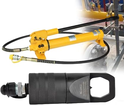 Hydraulic Nut Splitter Tool Heavy Duty 10T Nut Cutter Breaker Split Type with Automatic Return Spring for Rusted Broken Damaged Corroded Stuck Nuts 1050mm Cutting Range Manual Pump NC-3241