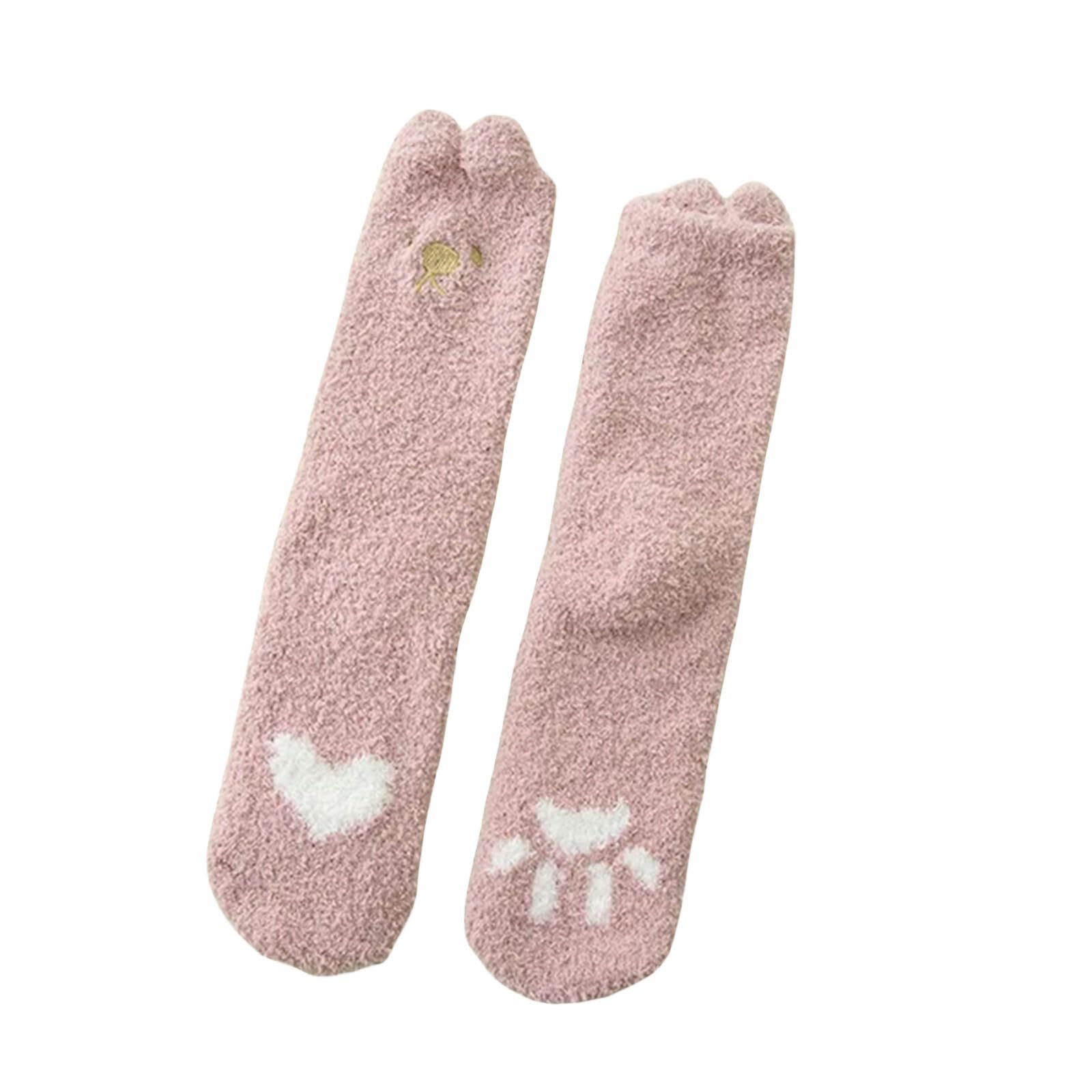 Calcetines fluffy de invierno un regalo lindo de animales 7