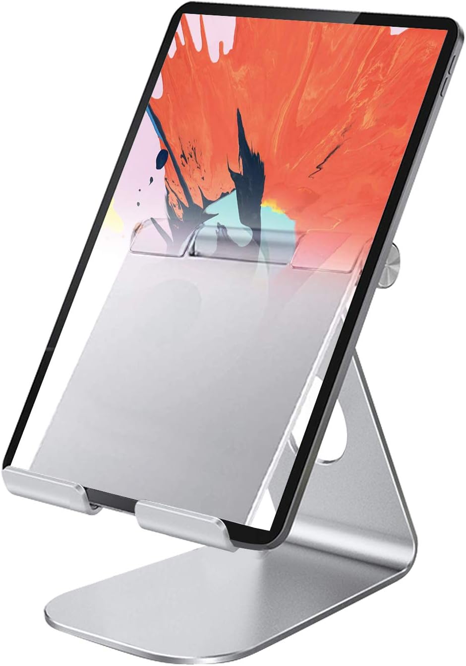 Tablet Stand, Desktop Stand Holder Dock, Adjustable Aluminum Stand Compatible with iPad 10.2/9.7/10.5, iPad Pro/Air/Mini and More, Silver