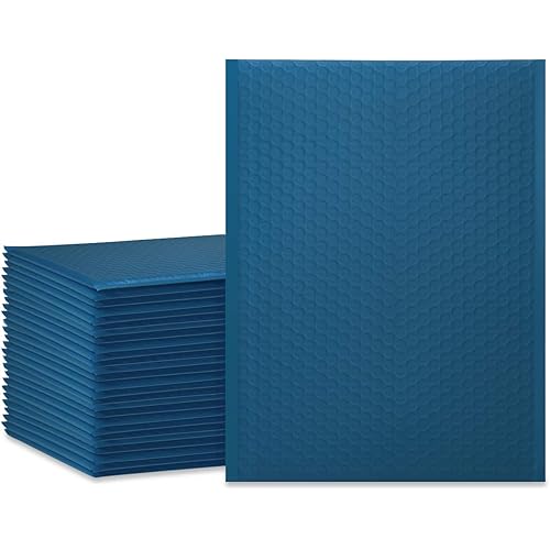 UCGOU Bubble Mailers 9.5x14.5 Inch Navy Blue 25 Pack Poly Padded Envelopes Large #4 Mailing Packages Opaque Packaging Postal Self Seal Adhesive Waterproof Boutique Shipping Bags for Clothes