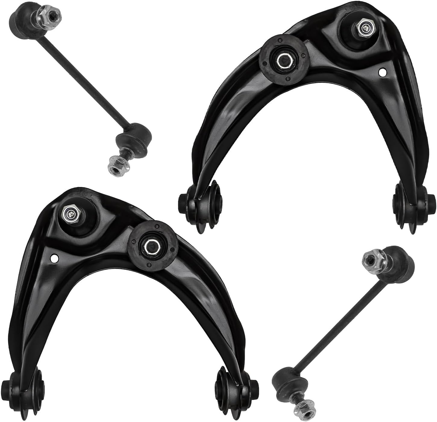 Detroit Axle - 4pc Front End Control Arms Kit for Ford Fusion Lincoln MKZ Zephyr Mazda 6 Mercury Milan, 2 Stabilizing Sway Bars 2 Upper Control Arms Replacement