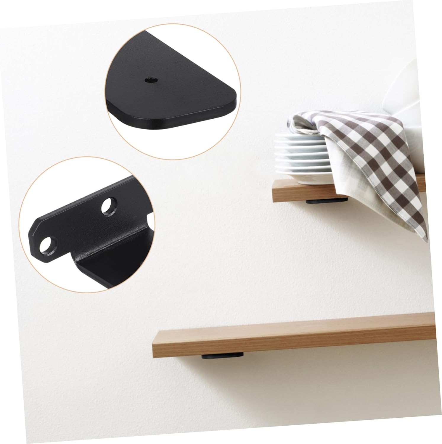 Gadpiparty Floating Shelf Brackets (4 Pack) Heavy Duty Wall Mount Metal Easy Install Versatile Room