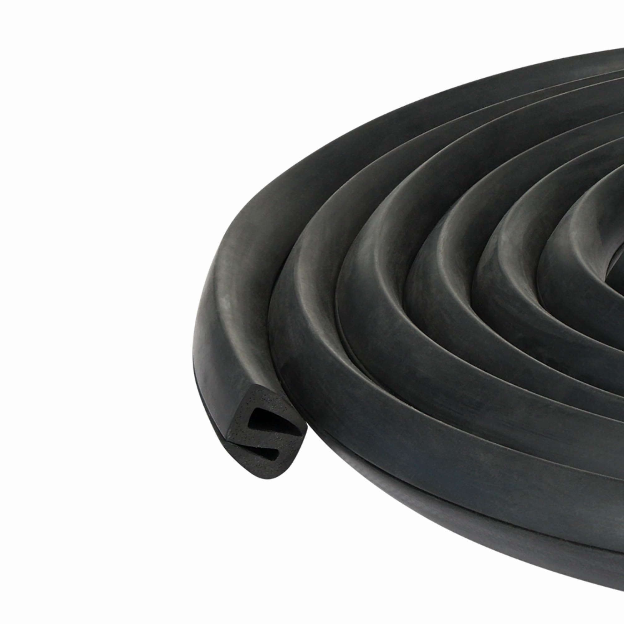 Joint en caoutchouc S de vitrage elastomere pour fenetre noir
