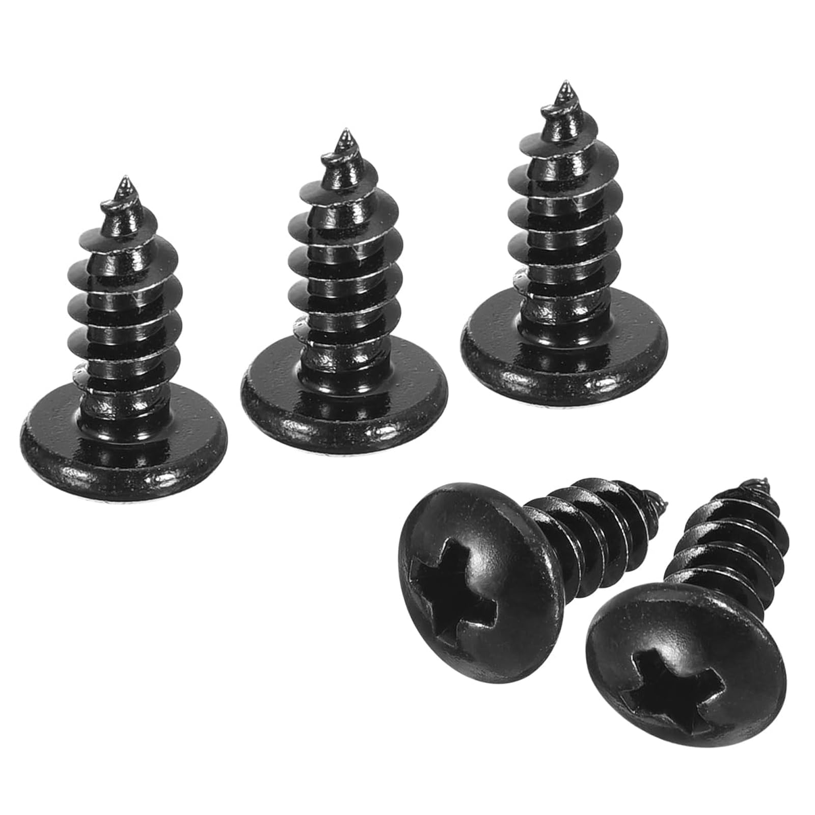 TA-VIGOR 50Pcs Self Tapping Screws, M5 Phillips Pan Head Screw, 12mm Round Head Tapping Screws