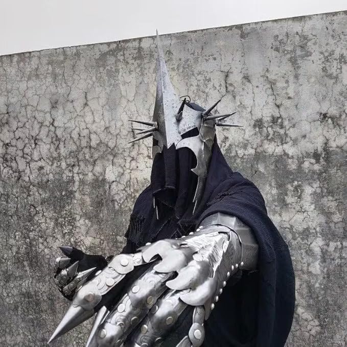 Medieval Dark Knight Full Body Armor Costume with Helmet, Gothic Fantasy Warrior Cosplay Suit, Handmade Steel Armor for Halloween, LARP, Renaissance Faire & Display