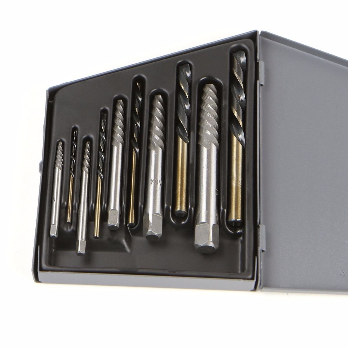 New Spiral Flute Screw Extractors Cobalt Drill Bits Set 10PC 1 to 5