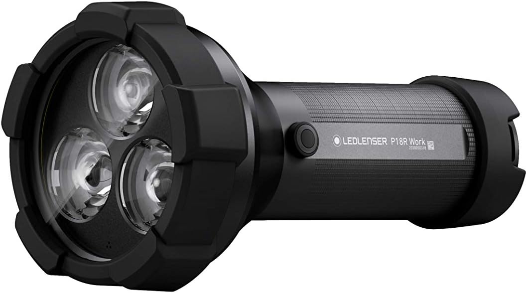 Ledlenser P18R Work | 2020 | LED Rechargeable Torch, Super Bright 4500lm, Focusable 720m Beam Powerful Searchlight, Impact Resistant, SOS, Strobe, Up to 70h Battery, IP54, Worksite, Camping, Hiking