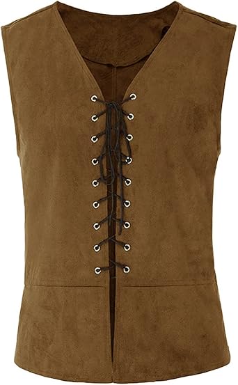 Generisch Gilet Médiéval Pour Homme, Vintage, Renaissance