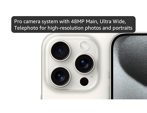 Amazon.com: Apple iPhone 15 Pro Max, 256GB, White Titanium