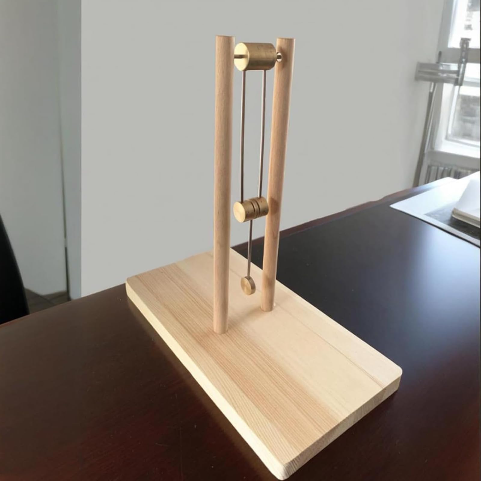 Decoración De Péndulo Doble Caótico De Madera, Adorno De Demostración Física para Armar Usted Mismo, Escultura De Energía Cinética, Juguete De Escritorio con Gold