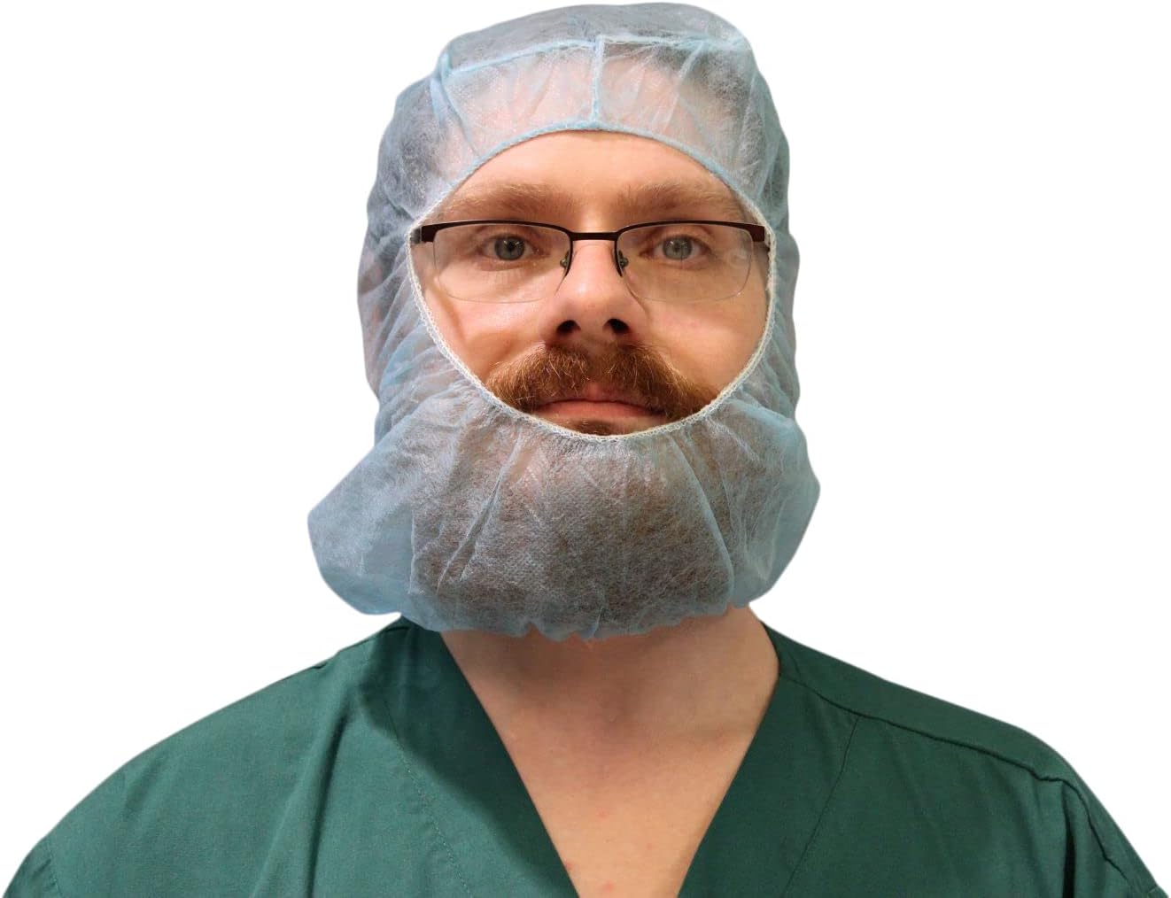 Endure Disposable Medical Hood and Beard Cover – Blue, Perfect for Work, Shaving, Lab & Cooking (400)