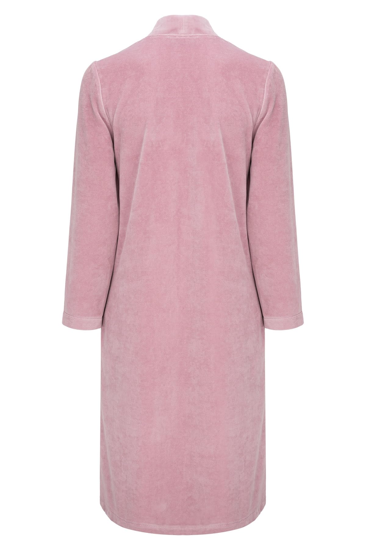 RE-651 Peignoir pour femme avec fermeture éclair - Velours - Coton - Chaud