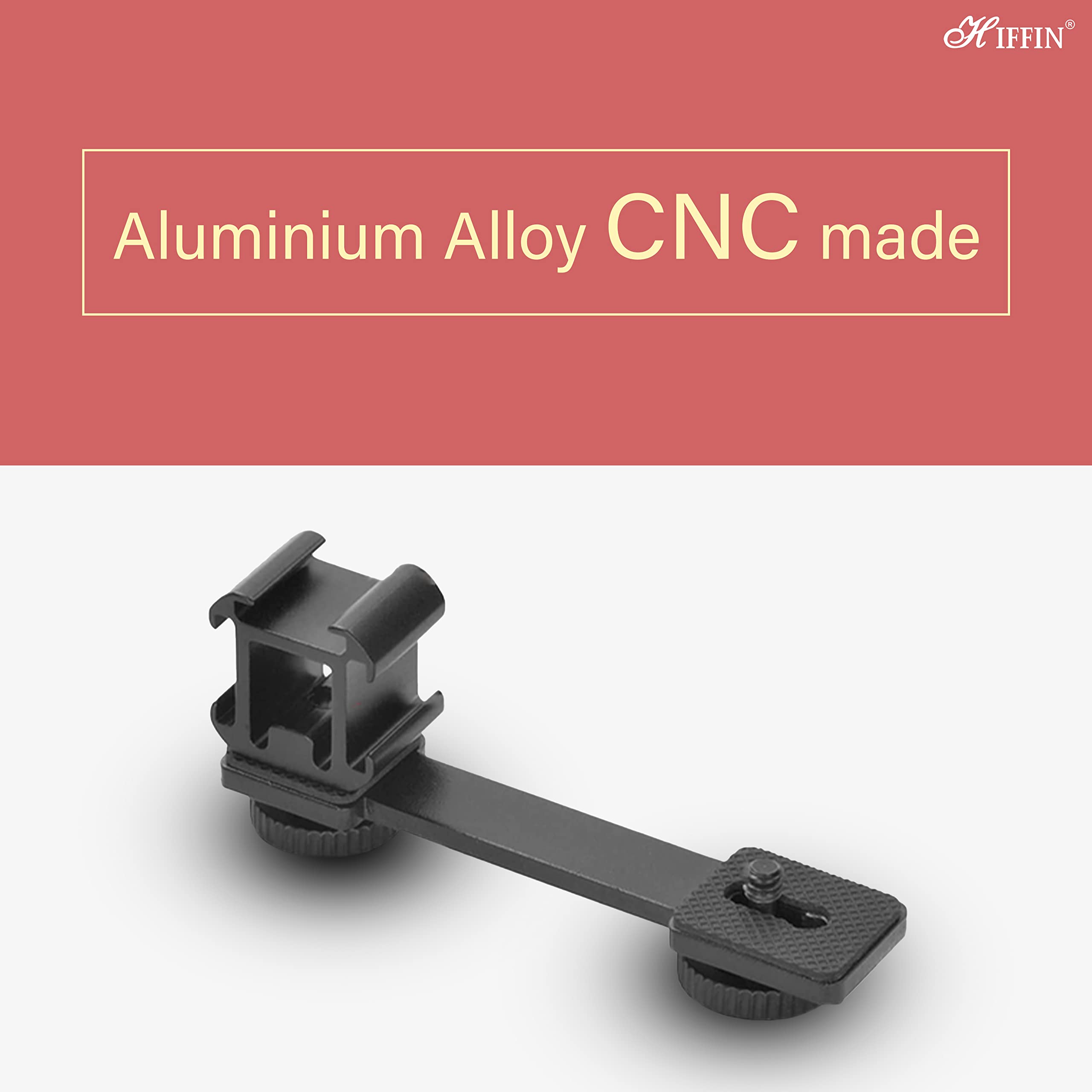 2X Triple Cold Shoe Mount Universal Extension Bracket Holder Adapter For Led Video Light Dslr Phone Gimbal Stabilizer - View #4