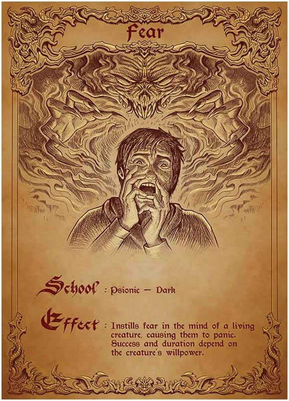 Amazon.com: Fantasy North - Fear - Spell Scroll Series I - 100 Textured ...