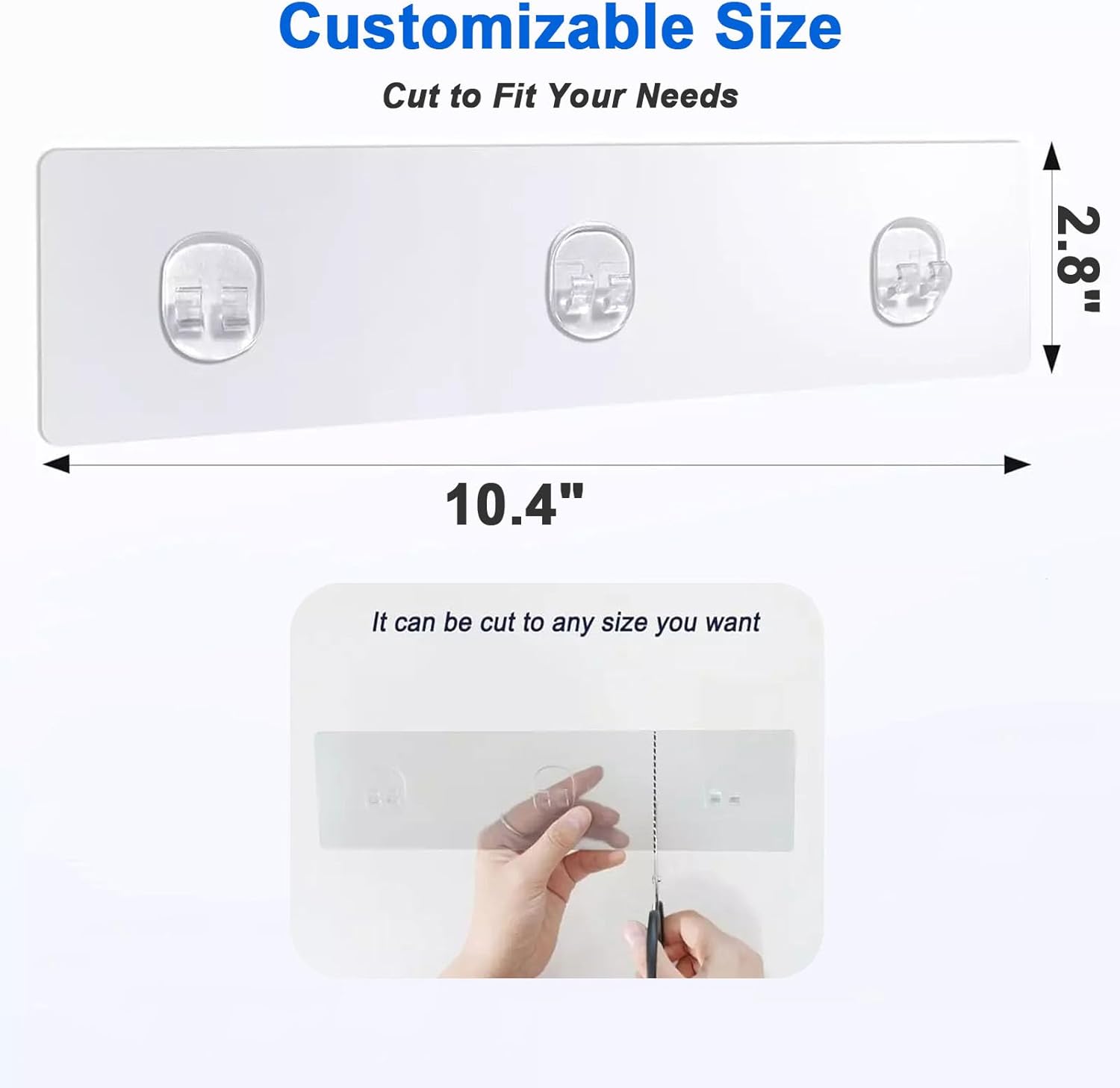 2 Pack Shower Caddy Adhesive Replacement, Waterproof Strong Adhesive Hooks Strips, No Drilling, for Shower Shelf Bathroom Storage Shelves Soap Holder Kitchen Racks