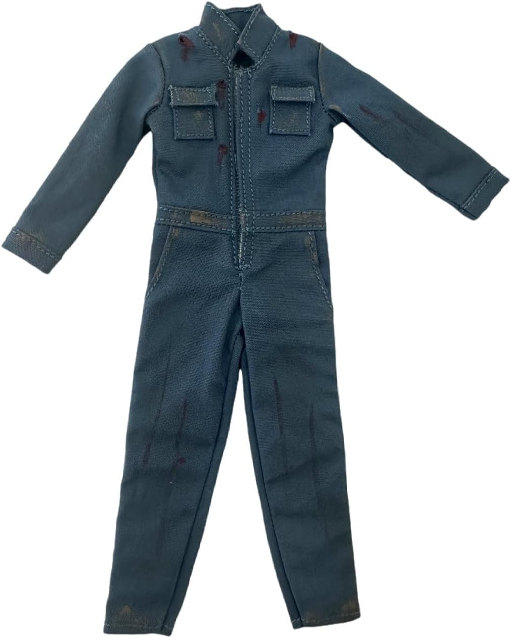 1/12 Action Figure Clothes,Jumpsuit for 6 inch Male Action Figures,6 inch Miniature Clothing (Red-Orange)