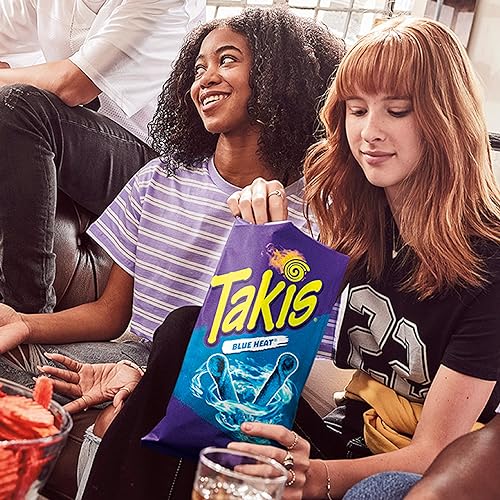 Takis TJM2669 Blue Heat 17 Oz Fiesta Size Bag, Hot Chili Pepper Flavored Extreme Spicy Rolled Tortilla Chips thumb #3