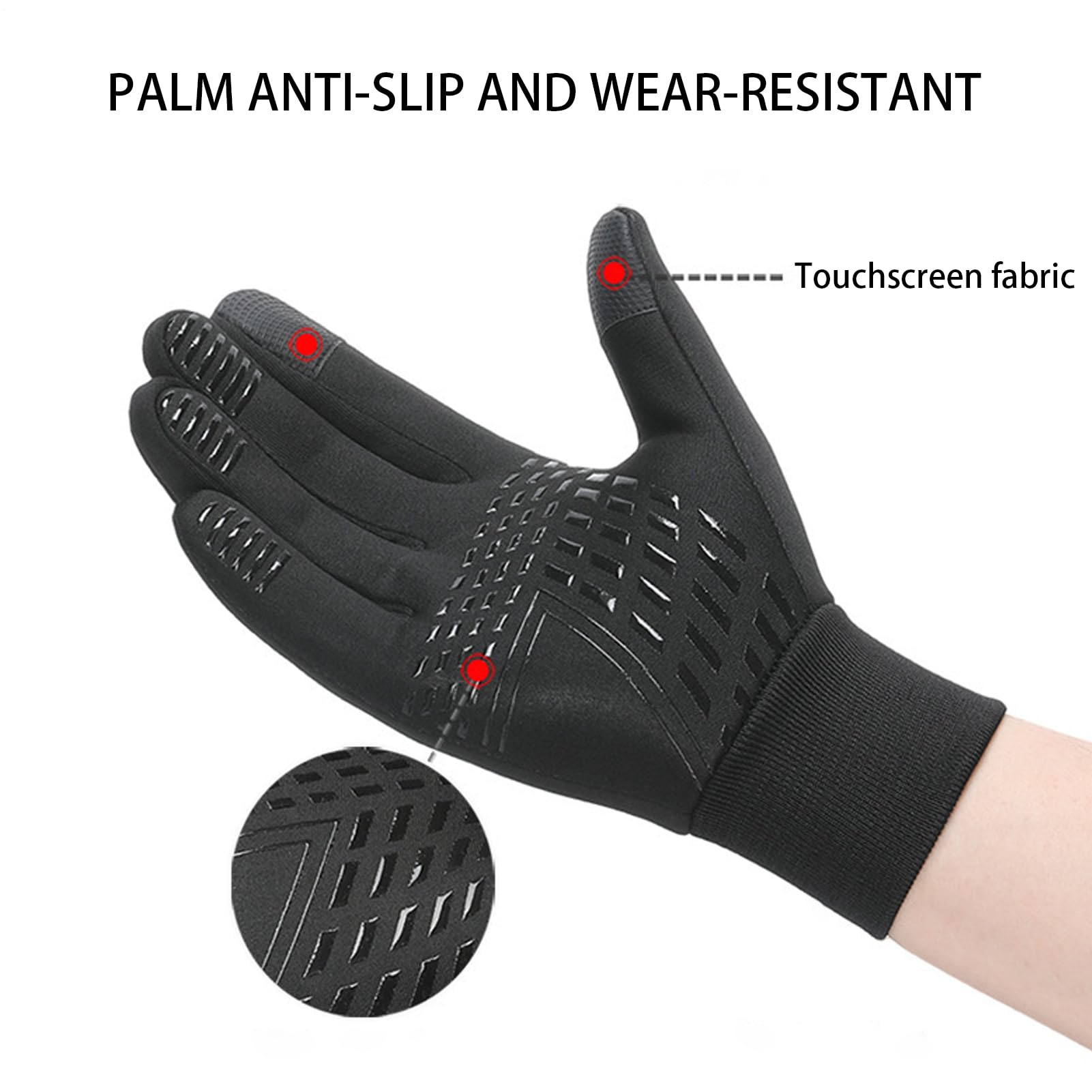 Gants chauffants homme écran tactile imperméables mitaines cyclisme randonnée camping