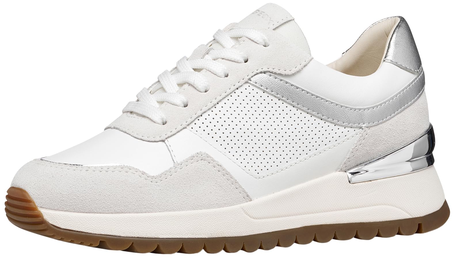 Geox Women's D DESYA A Trainers, White/Off White, 41 EU