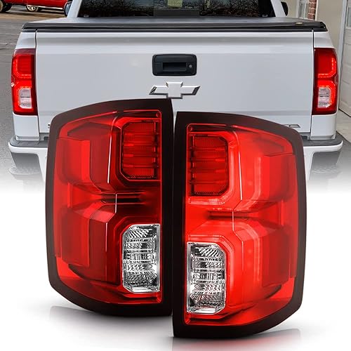 KEEKPO - Para 2016 2017 2018 Chevy Silverado 1500 Fábrica LED Modelo Luces Traseras Lámparas de Freno Reemplazo Par Izquierdo+Derecho