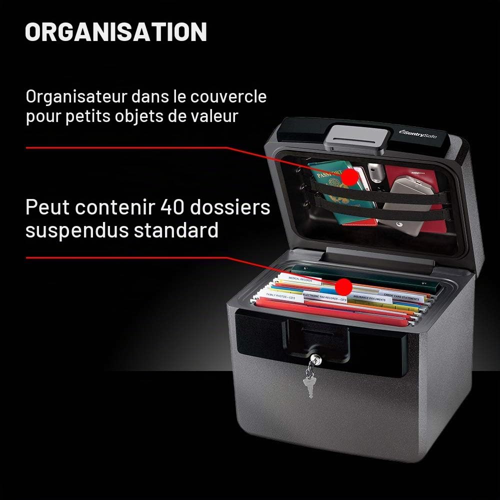 SentrySafe HD4100CG Fichier ignifuge étanche Noir