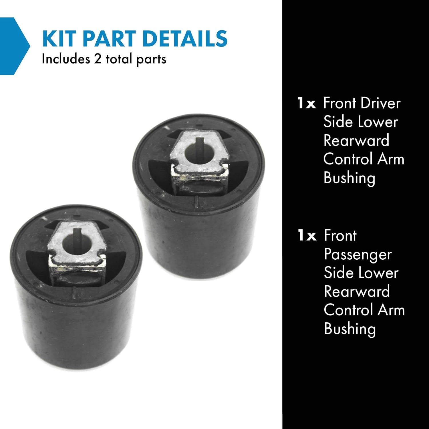TRQ Control Arm Bushings Front Lower Rearward Driver & Passenger Pair Set for BMW X5