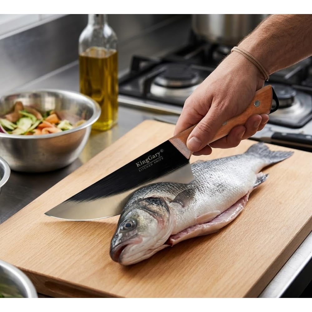 KASHTGO 8 Inch Chef Knife - Stainless Steel -6 KASHTGO 8 Inch Chef Knife - Stainless Steel -6