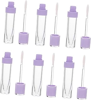 Balacoo 24 Unidades De Tubo Vazio De Esmalte Labial Redondo Garrafas Vazias De Brilho Labial Tubo De Brilho Labial Transparente Tubos De Amostra De Brilho Labial Vazio Frasco De Esmalte
