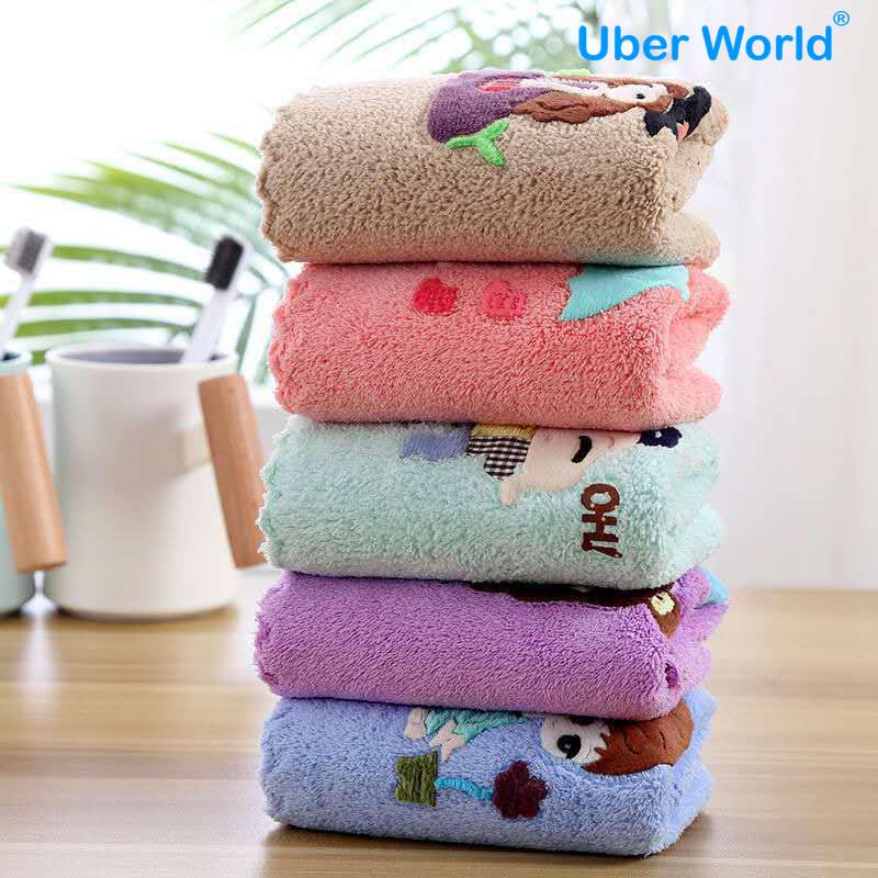 Uber World Microfiber Handkerchief Set for Women, Kids & Newborn Babies | Cartoon Printed Face Towel | 400 GSM Super Soft & Absorbent Rumal | 25Γ25 cm | Pack of 4 | Multicolour 1
