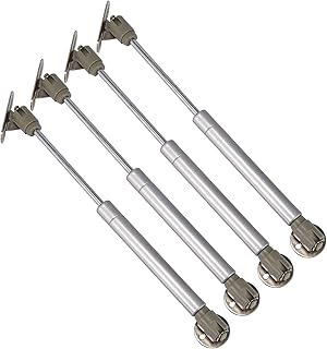 Carkio Gas Strut 4Pcs 100N/22.5lb Gas Spring Strut Support Cabinet Door 8 Inch Safety Life Silver Cabinet Door Gas Stay Hinge for Lift Opening Cabinet Door, Soft Gas Shock