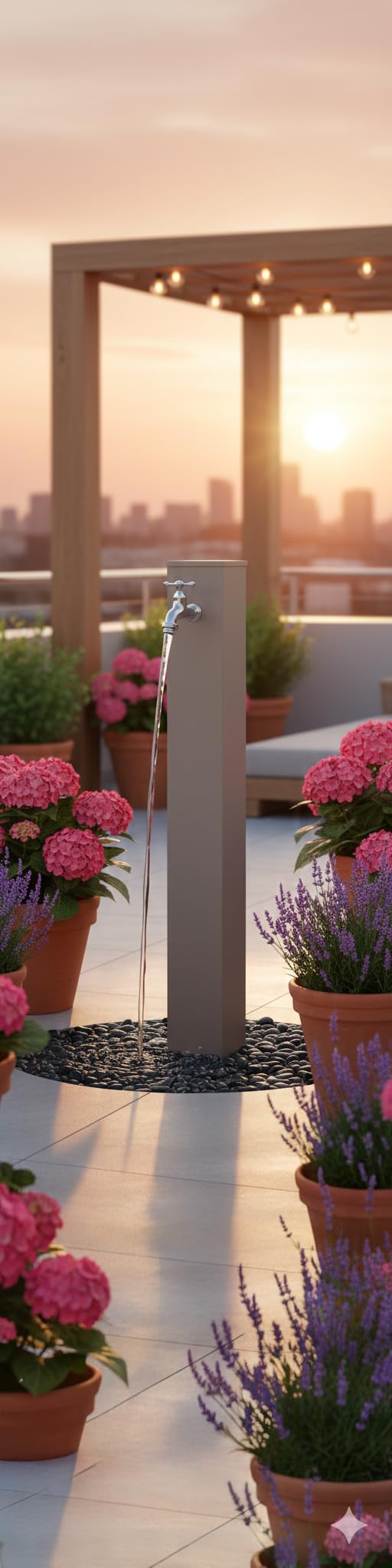 belfer Fontaine de jardin avec robinet 42/RE Taupe