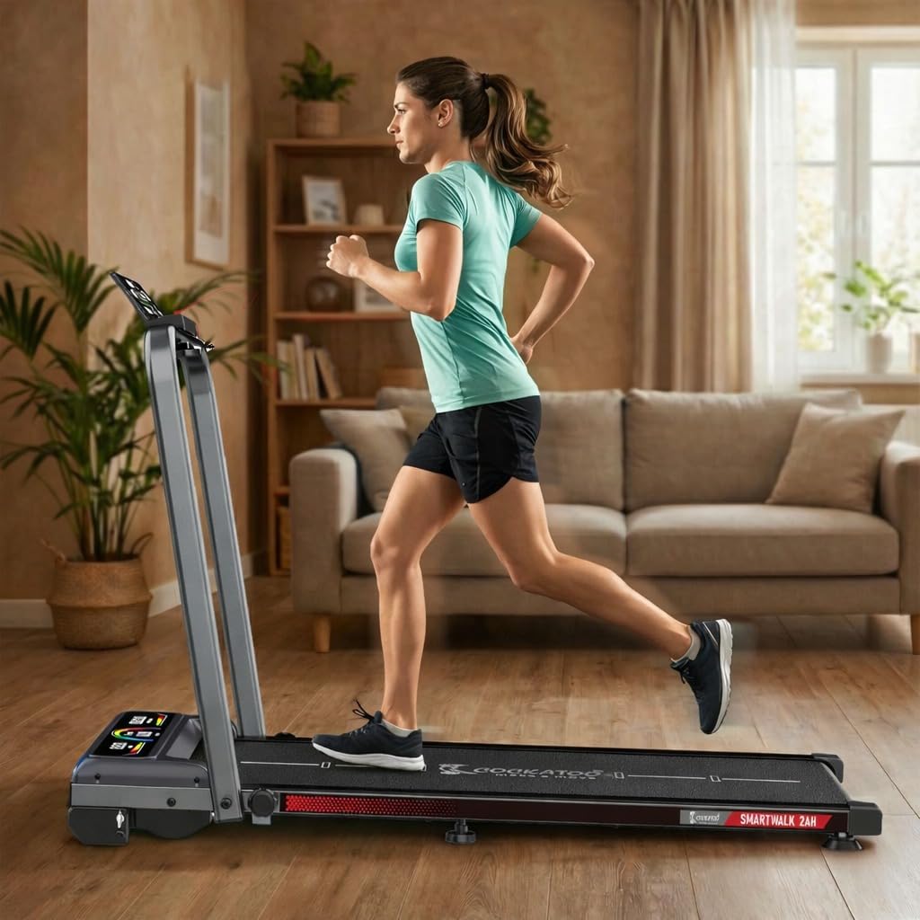 Cockatoo Smart-Walk 2AH Slimmest Walking Pad for Home with Handle 2HP-3.5HP Peak, Under Desk Treadmill for Home Use, 3 Level Manual Incline 6 Automatic Program, Max User Weight 110Kg-image-35