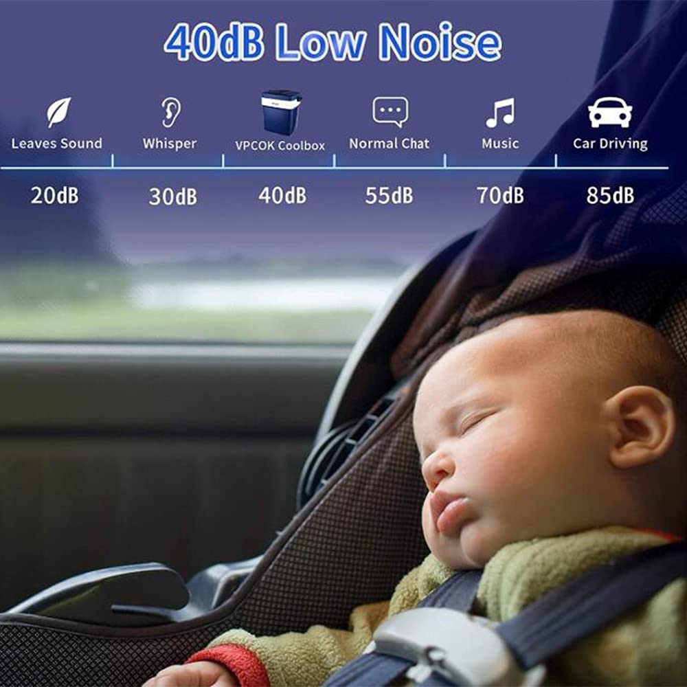 XIAOLIN Chłodnica Sprężarka 20 L, Niebieska, Chłodna Skrzynka 12v Dc / 100-240 V Ac, Mini Lodówka Do Samochodu, Ciężarówki, łodzi, Motoryzację I Gniazdo Zasilania [klasa Energetyczna A +]