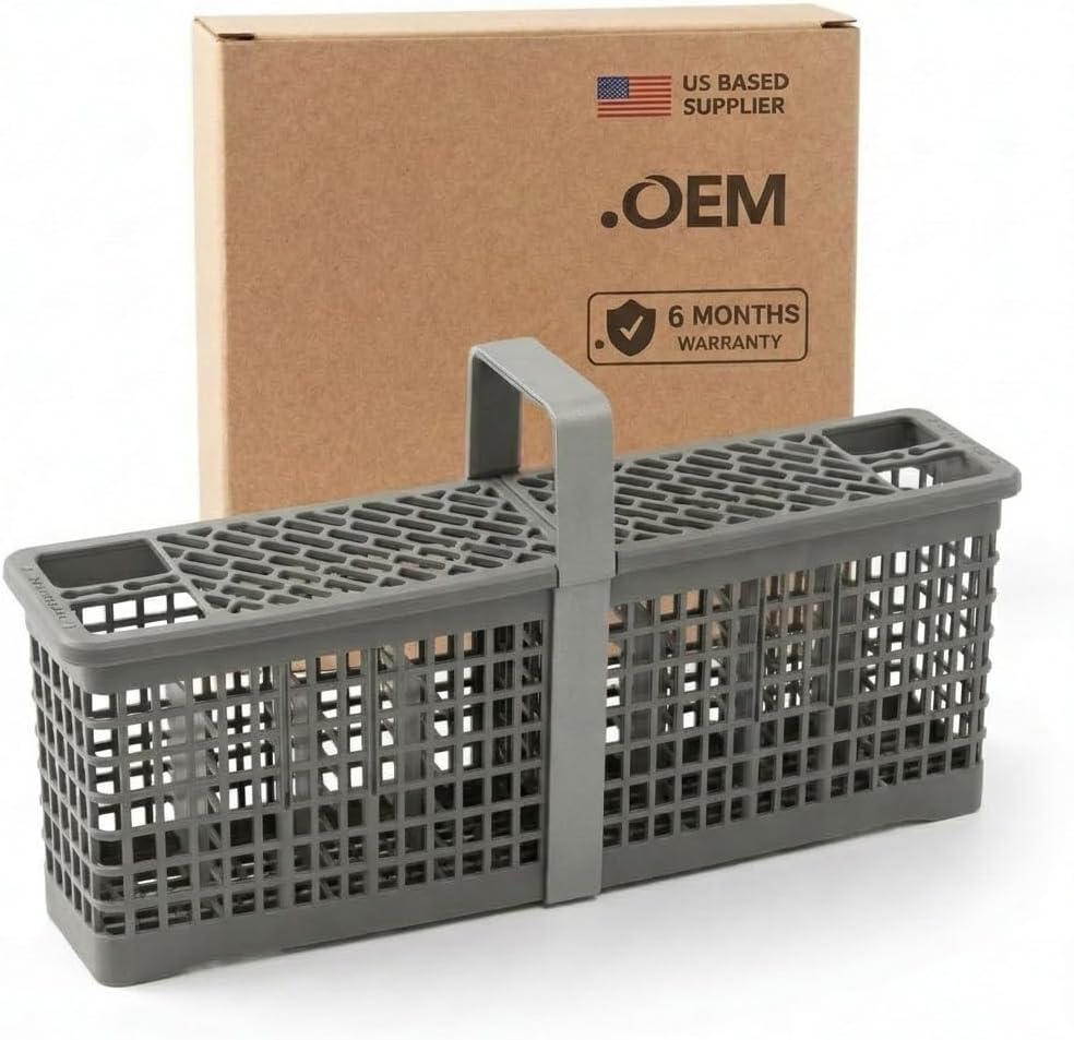 US-Based Supplier - WPW10473836 Genuine OEM Dishwasher Silverware Basket - Replaces W10195722 W10195723 W10473836 W10195494 W11740269 WPW10195494 W11767095 - Compatible with Whirlpool