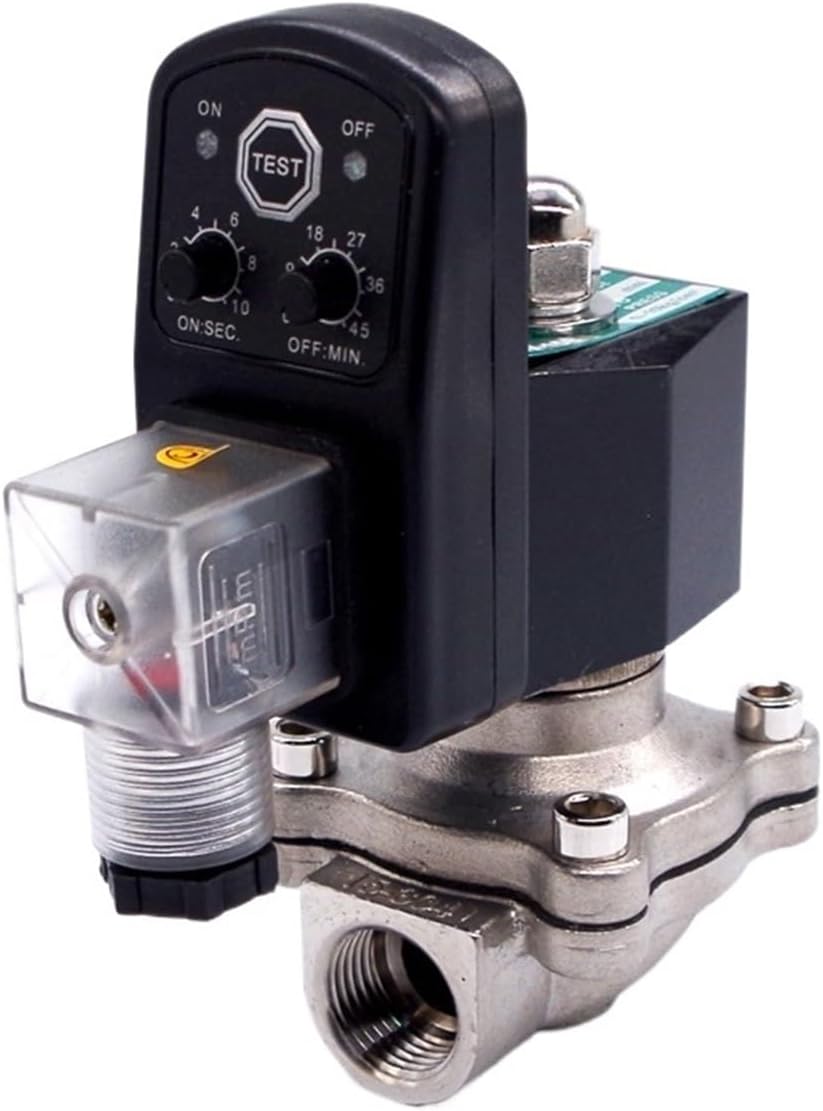 Stainless steel normally closed water solenoid valve 220v with timer 3/4 inch(110V AC)