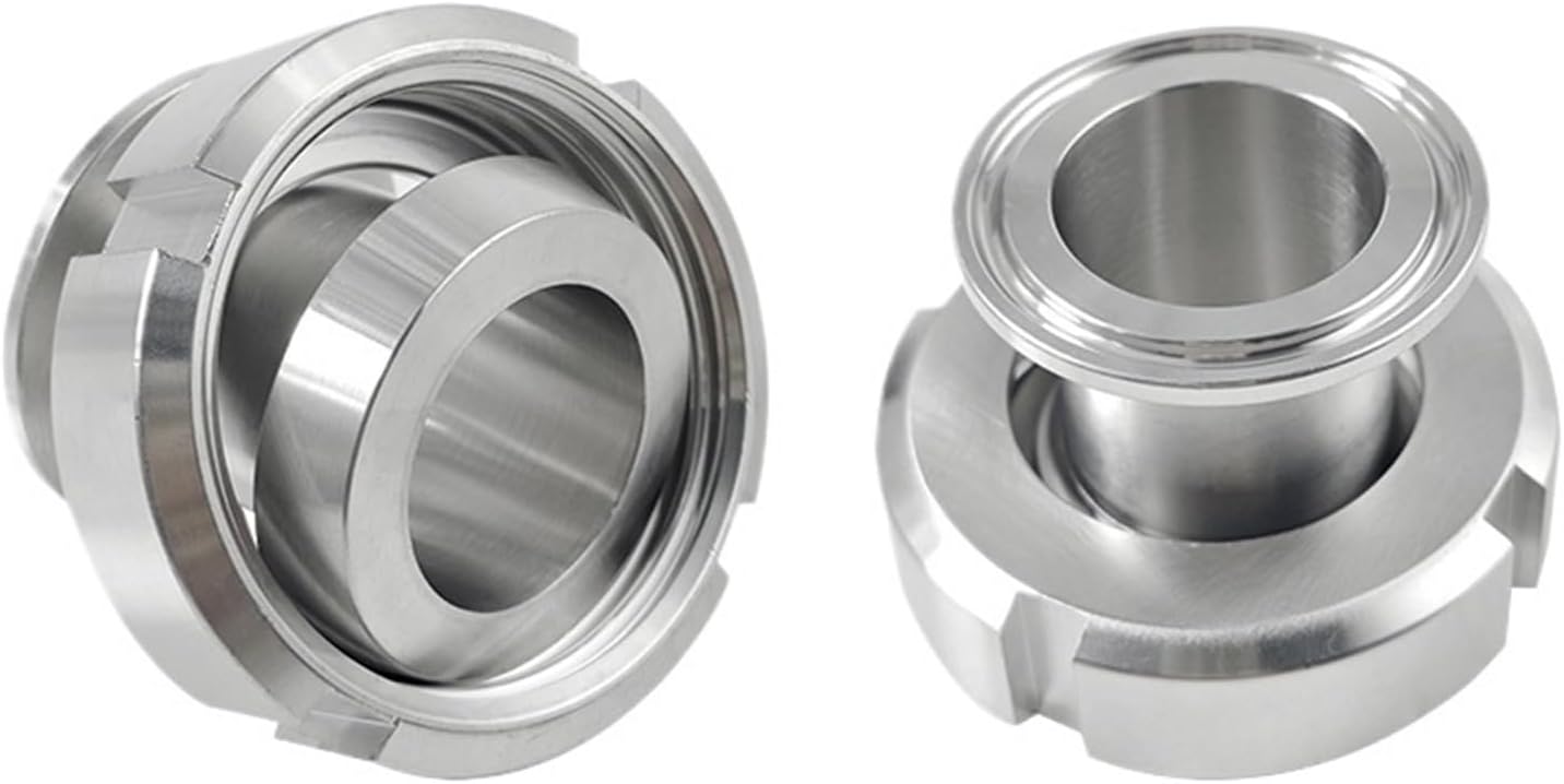 1pc DIN11851 Weld Male to 1.5" 2“ Tri Clamp Adapters DN20 DN25 DN32 DN40 (TC 50.5mm 64mm) Welding Liner&Nut x TC Fittings(DN32,TC50.5mm)