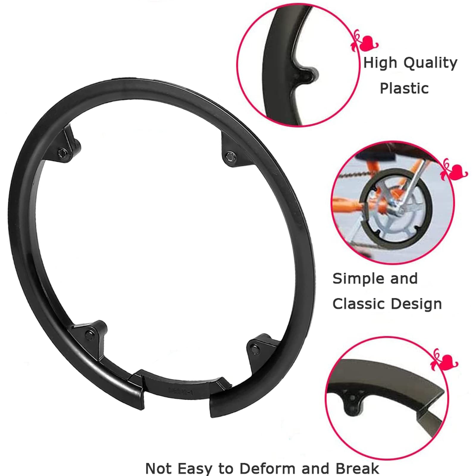 Protezioni Raggi Per Ruota Bici TOYANDONA – Copertura Trasparente Per Volano E Catena, 2 Pezzi, 13,5 Cm, Antigraffio