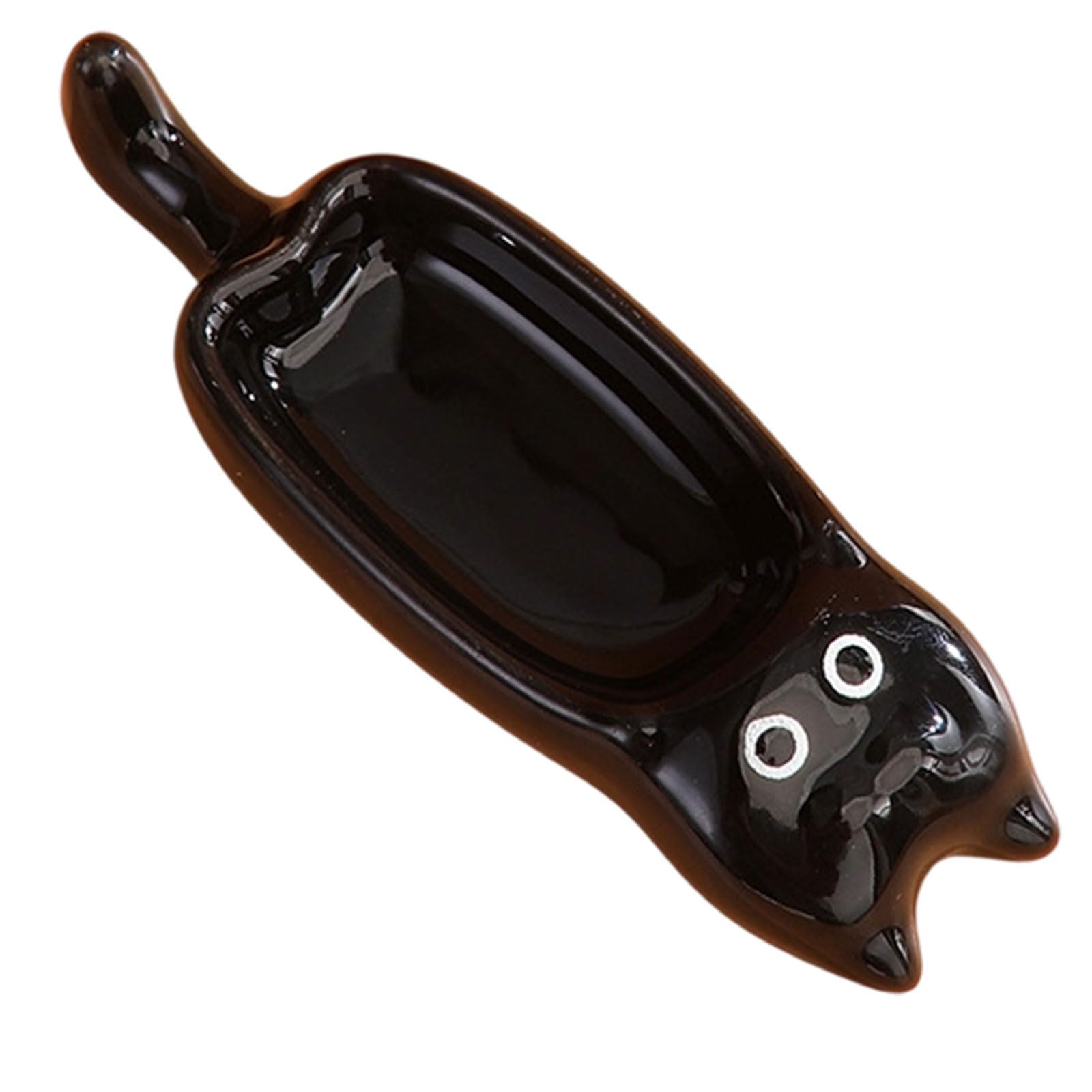 Kfwfuaee Miniature Felines Themed Condiment Tray for Sushi Dip and Chopsticks Creative Chopstick Owner
